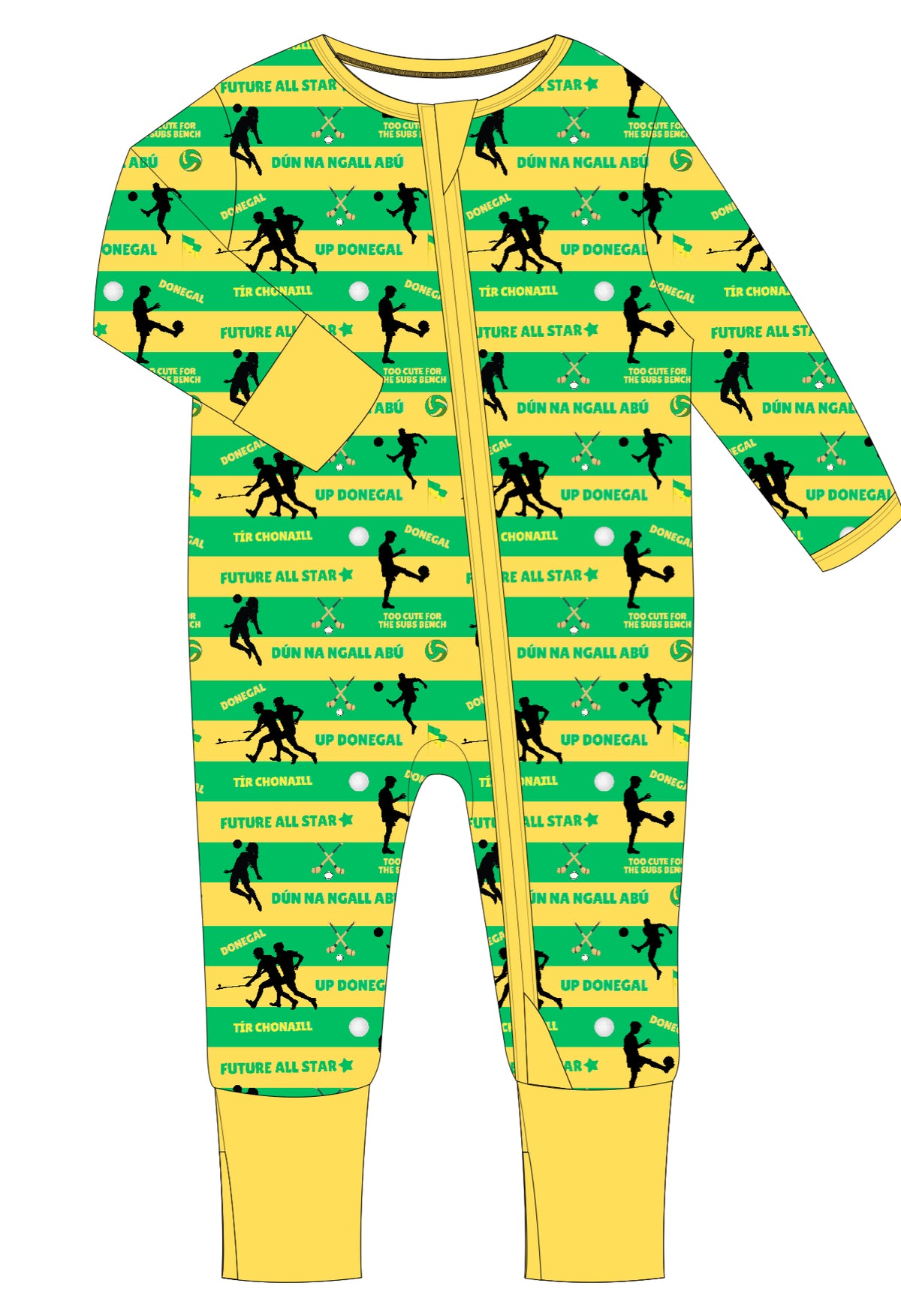 Child wearing zipped sleepsuit