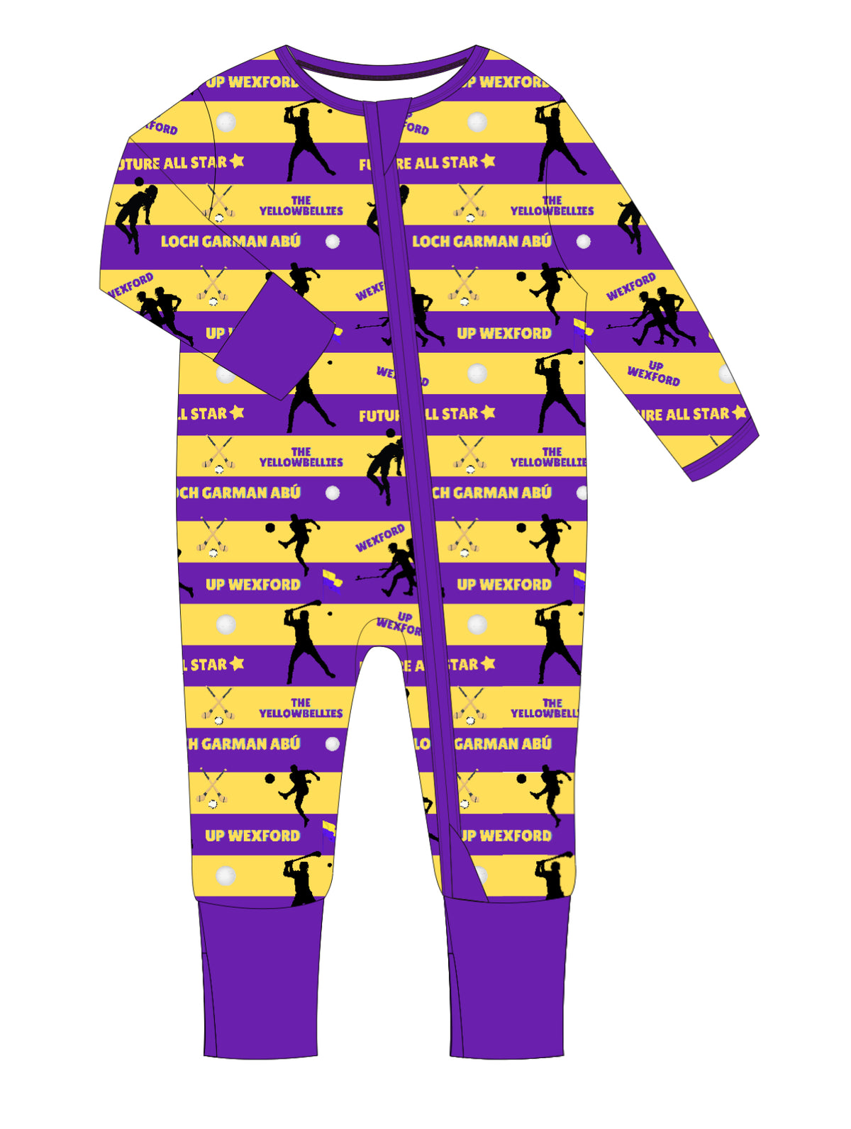 Child wearing zipped sleepsuit